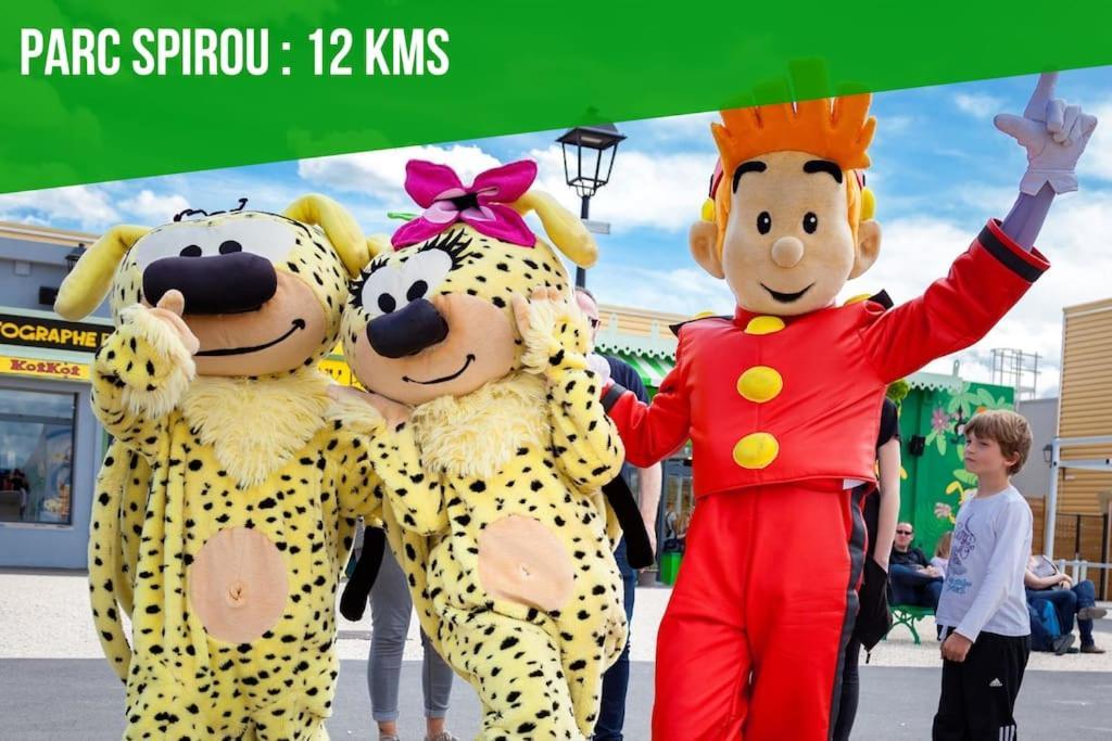 Le Petit Bonheur - Place Parking Privee - Clim - Terrasse - Piscine Partagee - Proche Parc Spirou 圣萨特尼莱斯艾 外观 照片
